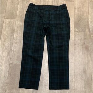 Womens Ann Taylor Factory Signature Plaid Business Casual Career‎ Crop Pants